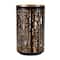 Black & Gold Forest Trees Punched Metal Candle Holder Set